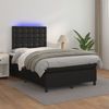 vidaXL Boxspringbett mit Matratze & LED Schwarz 120x190 cm Kunstleder 3270293 Bild 5