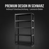 SR2B Premium Schwerlastregal Schwarz – 875 kg belastbar, wasserfest, matte laminierte Böden, 5 verstellbare Ebenen, teilbares Steckregal 180x90x40 cm Bild 2