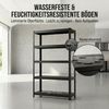 SR2B Premium Schwerlastregal Schwarz – 875 kg belastbar, wasserfest, matte laminierte Böden, 5 verstellbare Ebenen, teilbares Steckregal 180x90x40 cm Bild 3