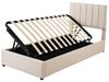 Romance Polsterbett Stauraumbett Kinderbett Hoch Kastenbett, Mit hydraulisches stauraumbett,Leinenstoff,90x200 CM Bild 4