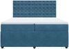 vidaXL Boxspringbett mit Matratze Dunkelblau 200x200 cm Samt 3292446 Bild 4