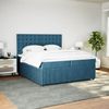 vidaXL Boxspringbett mit Matratze Dunkelblau 200x200 cm Samt 3292446 Bild 3