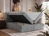 Boxspringbett INERO 140x200 mit Matratze H3 und Topper T25, 7-Zonen-Multipocket-Kern, zwei Bettkästen, Doppelbett, gepolstert Kopfteil - Hellgrau Velvet Bild 4