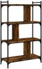 vidaXL Bücherregal 4 Böden Räuchereiche 76x32x123 cm Holzwerkstoff 833937 Bild 4