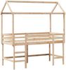 vidaXL Hochbett mit Leiter und Dach 90x190 cm Massivholz Kiefer 3282154 Bild 3
