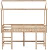 vidaXL Hochbett mit Leiter und Dach 90x190 cm Massivholz Kiefer 3282154 Bild 4
