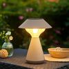 2x LED Solar Tischlampe, sandfarben, H 23 cm Bild 2