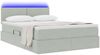 vidaXL LED-Speicherbett mit Matratze Hellgrau 140 x 190 cm Samt 3371331 Bild 3