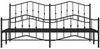 vidaXL Bettgestell mit Kopf- und Fußteil Metall Schwarz 193x203 cm 373813 Bild 5