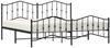 vidaXL Bettgestell mit Kopf- und Fußteil Metall Schwarz 193x203 cm 373813 Bild 3