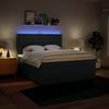 vidaXL Boxspringbett mit Matratze Blau 180x200 cm Stoff 3292887 Bild 5