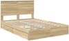 vidaXL Aufbewahrungsbett Sonoma-Eiche 140 x 190 cm Holzwerkstoff 3411210 Bild 4