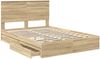 vidaXL Aufbewahrungsbett Sonoma-Eiche 140 x 190 cm Holzwerkstoff 3411210 Bild 5