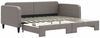 vidaXL Tagesbett Ausziehbar Taupe 100x200 cm Stoff 3196824 Bild 2
