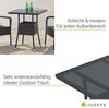 Juskys Polyrattan Gartentisch Yoro wetterfest - Balkontisch 60x60 cm eckig - Rattan Beistelltisch mit Glasplatte - kleiner Tisch für Balkon - Schwarz Bild 3