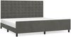 vidaXL Bettgestell mit Kopfteil Samt Dunkelgrau 200x200 cm, Härtegrad: H2 [3126020] Bild 2