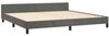 vidaXL Bettgestell mit Kopfteil Samt Dunkelgrau 200x200 cm, Härtegrad: H2 [3126020] Bild 5