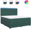 vidaXL Boxspringbett mit Matratze Dunkelgrün 200x200 cm Samt 3294745 Bild 2