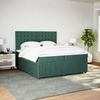 vidaXL Boxspringbett mit Matratze Dunkelgrün 200x200 cm Samt 3294745 Bild 5