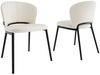 6er Set Esszimmerstuhl Design Küchenstuhl Dean Kunstleder creme Metallbeine : Creme Ivory Bild 3