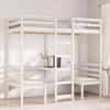 vidaXL Hochbett mit Schreibtisch & Stühlen Weiß 90x200 cm Kiefernholz 3308554 Bild 3