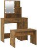 vidaXL Schminktisch-Set mit LED Räuchereiche Holzwerkstoff 3114120 Bild 5