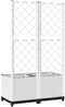 vidaXL Pflanzkübel mit Rankgitter Weiß 80x40x136 cm PP 153282 Bild 4