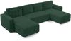 AX LIVING Aydin U Sofa Wohnlandschaft mit Schlaffunktion U Form Grün Bild 4