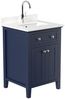 Landhaus Badmöbel-Set 2tlg Postigo 60 Quarz weiß montiert blau lackiert : Blau lackiert / Quarz weiss Bild 5