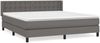 vidaXL Boxspringbett mit Matratze Grau 180x200 cm Kunstleder 3130797 Bild 2