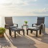 osoltus Garten-Essgruppe osoltus XXL Set Palma 2x Gartensessel 2x Hocker 1x Tisch 5tlg. Alu Bild 2