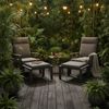 osoltus Garten-Essgruppe osoltus XXL Set Palma 2x Gartensessel 2x Hocker 1x Tisch 5tlg. Alu Bild 4