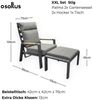 osoltus Garten-Essgruppe osoltus XXL Set Palma 2x Gartensessel 2x Hocker 1x Tisch 5tlg. Alu Bild 3