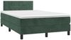 vidaXL Boxspringbett mit Matratze Dunkelgrün 120x200 cm Samt 3141296 Bild 3