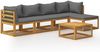 vidaXL 6-tlg. Garten-Lounge-Set mit Auflagen Massivholz Akazie 3057624 Bild 2