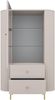 AX LIVING Vitrine Halay Beige, 1 Tür & 2 Schubladen Moderne Rillenstruktur, mit runden Kanten Bild 2