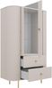 AX LIVING Vitrine Halay Beige, 1 Tür & 2 Schubladen Moderne Rillenstruktur, mit runden Kanten Bild 4