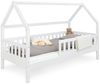 Ehrenkind® Hausbett | Kinderbett mit abnehmbaren Rausfallschutz aus Massivholz FSC zertifziert inkl. Lattenrost | Hausbett 90x200 | Kinderbett 90x200 Weiß Bild 5