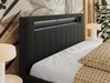 Polsterbett GOLD 5 CLASSIC 160 x 200 cm mit LED-Beleuchtung & Bettkasten, Doppelbett inkl. Lattenrost, Metall-Lift-System & Stauraum - Schwarz Kunstleder Bild 4