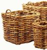 Dickes CL Rattan Korb CESTINO natural 50x50cm Griffe Pflanzkorb Wäschekorb Bild 4