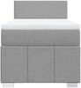 vidaXL Boxspringbett mit Matratze Hellgrau 90x190 cm Stoff 3286916 Bild 4