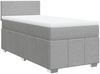 vidaXL Boxspringbett mit Matratze Hellgrau 90x190 cm Stoff 3286916 Bild 2