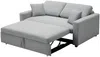 Vente-unique - Schlafsofa 3-Sitzer - Stoff - Hellgrau - INIZOR Bild 4