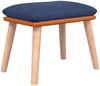 vidaXL Fußhocker Blau 45 x 29,5 x 39 cm Stoff und Kunstleder [341450] Bild 2