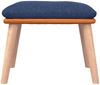 vidaXL Fußhocker Blau 45 x 29,5 x 39 cm Stoff und Kunstleder [341450] Bild 3