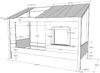 Baumhaus Bett Katalyn 214x105x159 Kinderbett MDF+Massivholz Weiß Bild 5