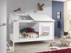 Baumhaus Bett Katalyn 214x105x159 Kinderbett MDF+Massivholz Weiß Bild 3