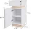 Midischrank Gloria Weiß 33 x 75.5 cm mit Tür und Schublade Vicco Bild 3