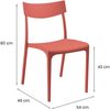 Dmora Gartenstuhl Lupia, Gartensitz, Outdoor-Stuhl, Outdoor-Sessel, Made in Italy, 54x46 h80 cm, Rot Bild 3