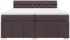 vidaXL Boxspringbett mit Matratze Dunkelbraun 200x200 cm Stoff 3287185 Bild 4